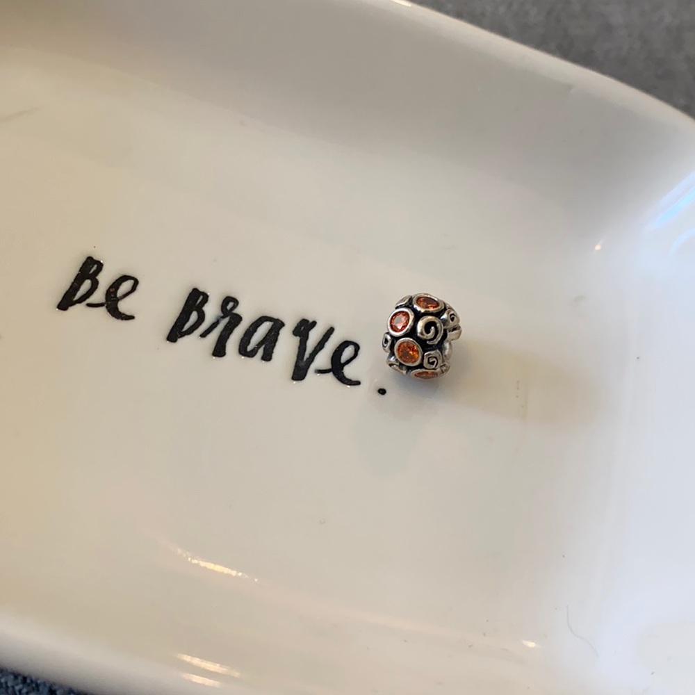 Retired authentic Pandora Orange CZ Primrose Path Charm